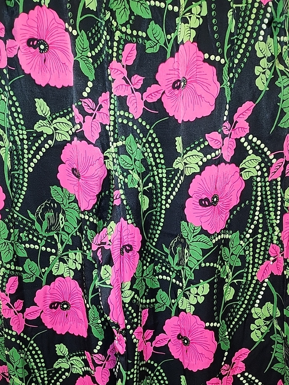 Anthropologie Maeve The Saria Smocked Wide-Leg Floral Pants Kelly Green/Pink S - Picture 7 of 16